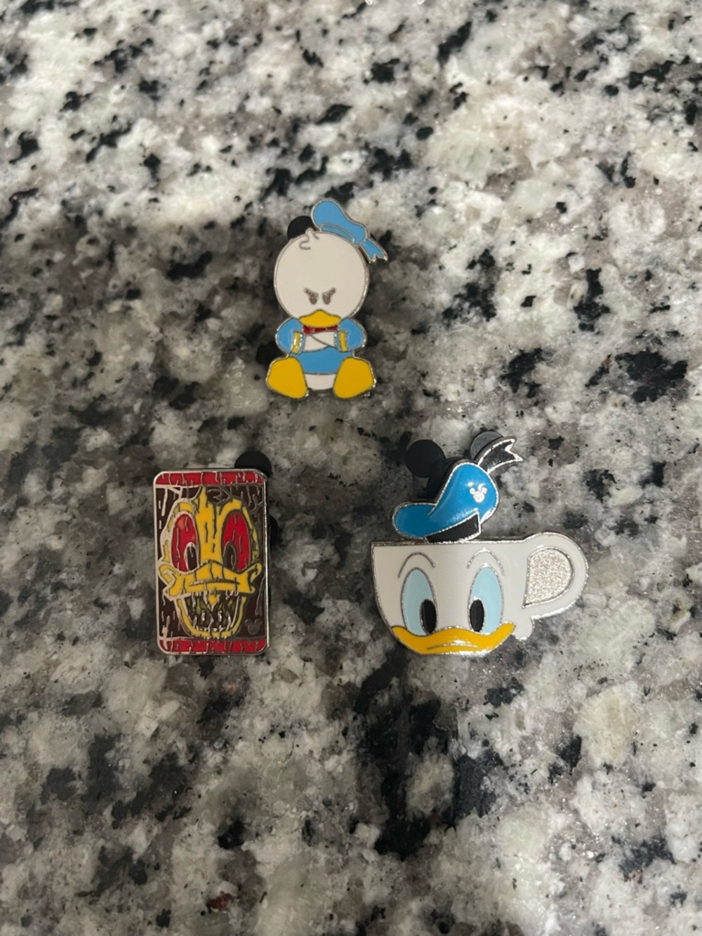 Donald Trading Pin Set - Kitchen Essentials (2018), Tiki Face (2014), OE (2009)
